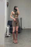 Vitelli leg cover FW22_LFT_002 gray coffee